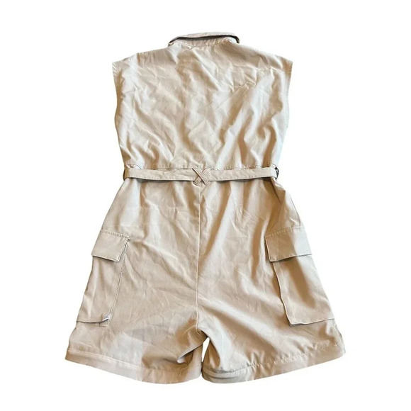 Fabletics Harmony Zip-Down Romper Shorts Cargo Safari w/ Belt Size XS Women's - Picture 7 of 12